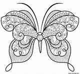 Zentangle Papillon Coloriage Motifs Jolis sketch template