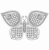 Coloring Mandala Butterfly Pages Colour Choose sketch template