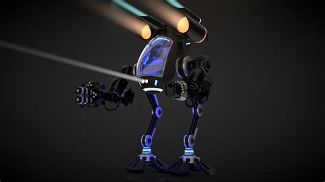 Robot 03 With Cockpit 3d Model Cgtrader