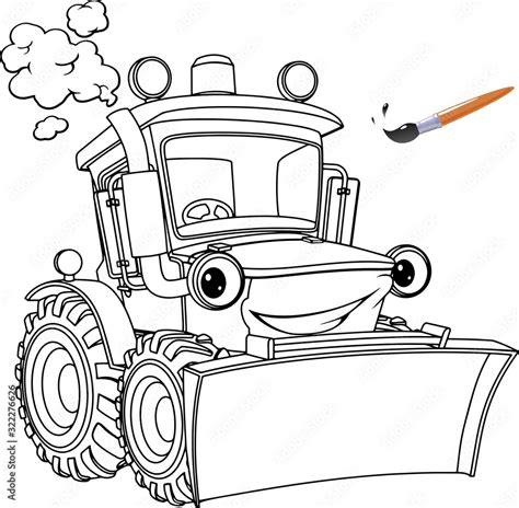 kid coloring tractor pages