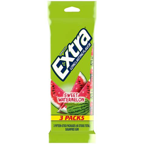 extra sweet watermelon sugarfree gum  pack extra
