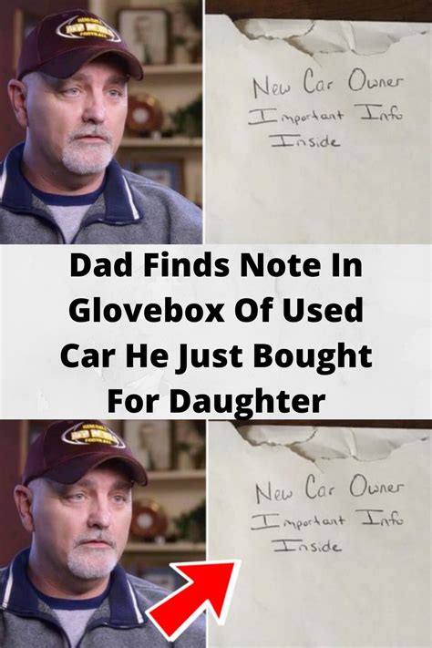 dad finds note in glovebox of used car he just bought for daughter