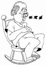 Cartoon Old Man Draw Napping Sleeping Cartoons Improve Sleep Rocking Posture Fitness Howstuffworks Tlc Chair Coloring Colouring Digi During Glasses sketch template