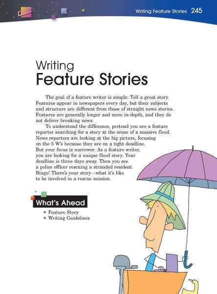 writing feature stories thoughtful learning