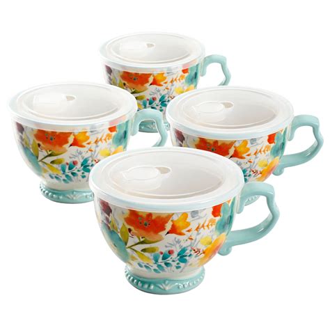 The Pioneer Woman Willow 27oz Cup With Lid Set Of 4 – Brickseek