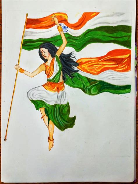 indian independence day drawing  kids images   finder