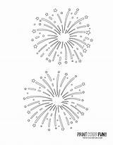 Firework Firecracker Celebrate Single Printcolorfun sketch template