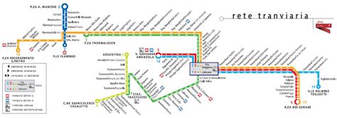 rzym tramwaju  na mapie tramwaj  trasa lazio wlochy