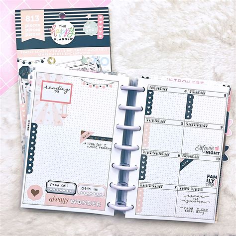 happy planner dashboard layout  printable printable templates