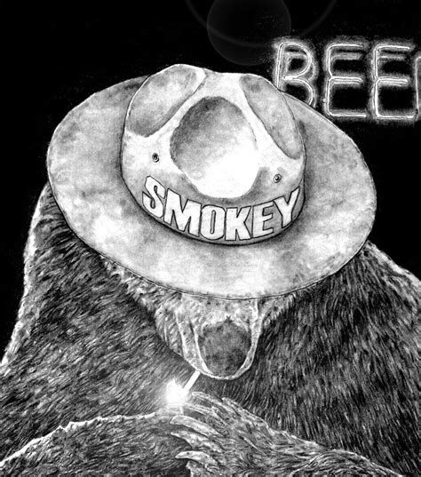 smokey  bear drawing  mh heintz