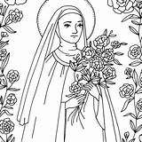 Therese Lisieux sketch template