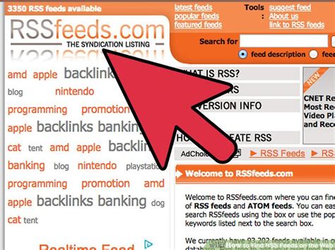find rss feeds   web  steps  pictures