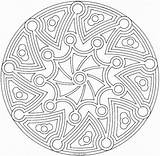 Coloring Mandala Circles Crop Pages Mandalas Print Printable 6kb sketch template