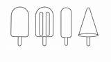 Ice Popsicle Freecoloring Fruit sketch template