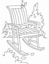 Chair Coloring Rocking Pages Furniture Garden Printable Kids Getcoloringpages Color Flower Beach Visit Books Categories Similar sketch template