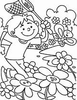 Coloring Spring Pages Time Kid Springtime Garden Butterfly Untuk Barangan Drawing Sheets Kids Color Printable Chasing Getdrawings Getcolorings Dibeli Colors sketch template