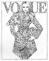 Vogue Coloring Paris Pages Fashion Covers Favorite Color Colorier Escolha Pasta Choose Board Para sketch template