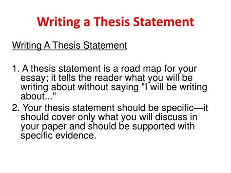 writing  thesis statement powerpoint  id
