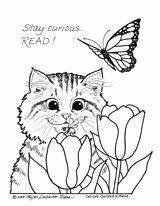 Coloring Calico Kittens Cat Curious Pages Activity Cats Printable Printables Students 13kb 206px sketch template