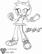 Amy Rose Coloring Pages Sonic Boom Printable Color Library Clipart Getcolorings Popular Coloringtop sketch template