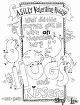 Coloring Pages Valentines Valentine Kisses Cutest Hogs sketch template