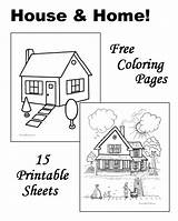 House Coloring Pages Colouring Sheets Kids Printable Preschool Places Houses Worksheets Farm Activities Raisingourkids Fun Bible Choose Board sketch template