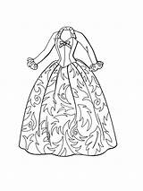 Coloring Pages Dress Girls Printable sketch template