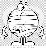 Sick Jupiter Planet Outlined Coloring Clipart Cartoon Vector Cory Thoman sketch template