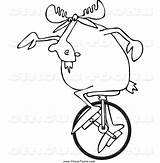 Unicycle Coloring Clipart Getcolorings Circus sketch template