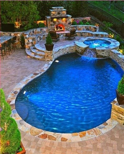 Pool Hot Tub Combo Dream Backyard Backyard Pool Dream