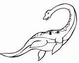 Elasmosaurus Dinosaur sketch template