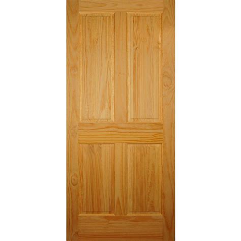 builders choice      left handed  panel solid core pine single prehung interior door