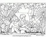 Coloring Pages Fantasy Fairy Popular sketch template