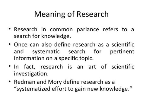 meaning  research