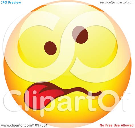 clipart sick yellow cartoon smiley emoticon face hanging its tongue out