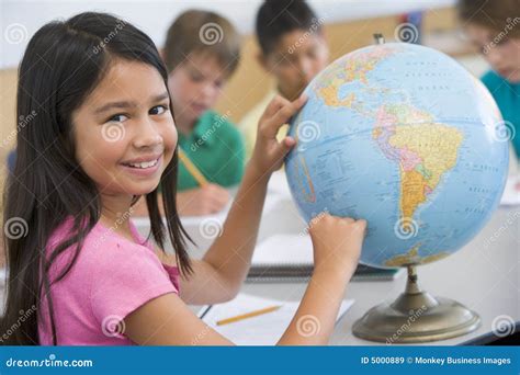 elementary school geography class royalty  stock images image