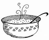 Soup Coloring Template Bowl sketch template