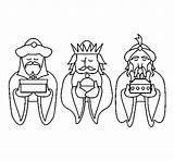 Wise Men Three Coloring Coloringcrew Christmas Pages Parties Tres Reyes Magos Los Gifts sketch template