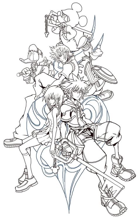 lineartkingdomheartsbythresjpg  heart coloring