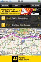 news aa launches route planner app  iphone  aa