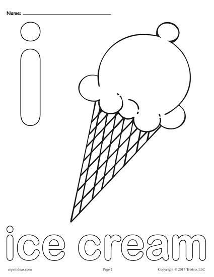 ice cream cone   word ice cream   uppercase  lowercase