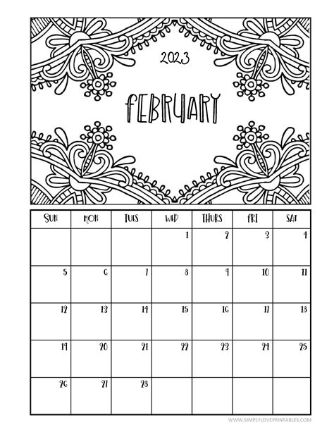 calendar coloring pages