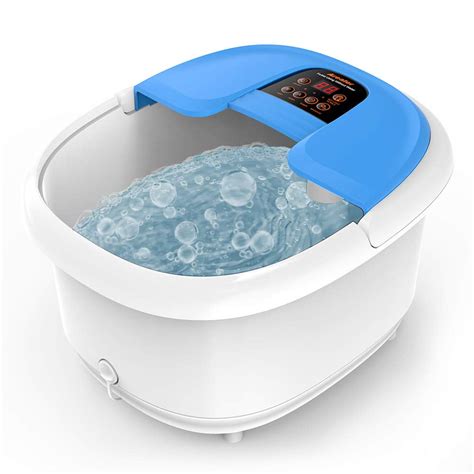 arealer foot spa bath massager with bubbles and lights automatic