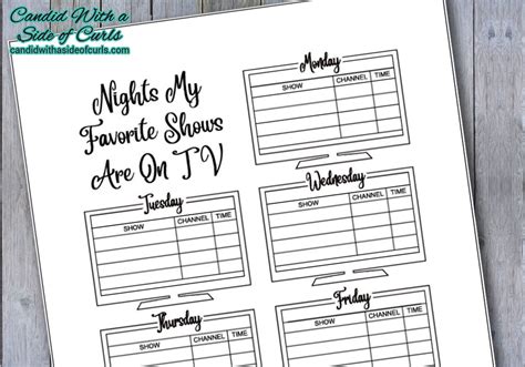 tv shows list bullet journal printable pages  candidwithcurls  etsy