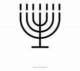 Menorah Hanukkah Silhouette Jewish Symbol Library Judaism sketch template
