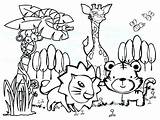 Rainforest Animals Coloring Pages Tropical Getcolorings Color Printable sketch template