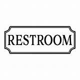 Restroom Washroom Decal Border Rectangle sketch template