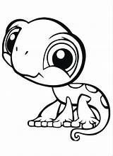 Coloring Pages Lizard Kids Big Cute Eyes Animals Reptiles Printable Colouring Reptile Lizards Dragon Small Drawing Animal Unique Footprints Sand sketch template