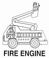 Coloring Fire Truck Pages Engine Print Coloring4free Related sketch template