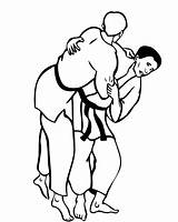 Judo Karate Colorare Disegni Lotta Kolorowanka Combat Coloring Marziali Arti sketch template